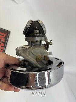 Harley Zenith stock carb carburetor with Bar & Shield cover