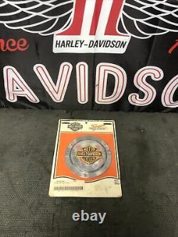 Harley chrome primary derby cover Bar & Shield medallion 25455-85 NOS FXR FXD FX