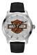 Harley-davidson Men's Bar & Shield Diamond Plate Stainless Steel Watch 76a145