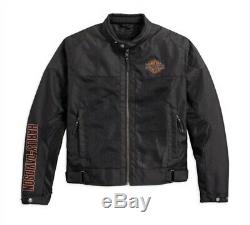 Harley-davidson Men's Bar & Shield Logo Mesh Ce Riding Jacket 98162-17em Large