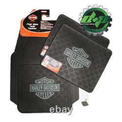 Harley davidson bar & shield mini logo mat shop truck car floor mats HD 5pc SET