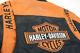 Harley Davidson Jacket M Nylon Black Orange Bar Shield Racing 97068-00v Zip Euc