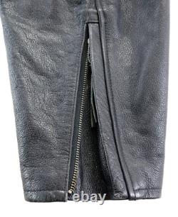 Harley davidson mens Stock jacket 2XL black leather bar shield zip orange snap