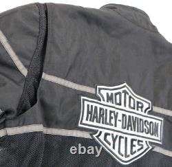 Harley davidson mens jacket 2XL black hi vis reflective armor hydration pockets