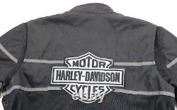 Harley davidson mens jacket 2XL black hi vis reflective armor hydration pockets