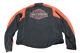 Harley Davidson Mens Jacket 2xl Black Orange Mesh Bar Shield Stock Reflective