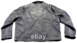 Harley davidson mens jacket 3XL black leather Freedom Rider USA soft bar shield