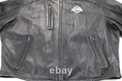 Harley davidson mens jacket 3XL black leather biker Classic liner bar shield vtg