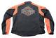 Harley Davidson Mens Jacket 3xl Black Orange Mesh Reflective Stock Bar Shield