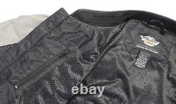 Harley davidson mens jacket 5XL black gray bar shield nylon bomber varsity zip