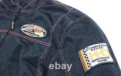 Harley davidson mens jacket M black mesh bar shield riding armor pockets hdmc