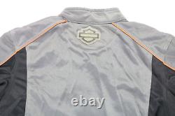 Harley davidson mens jacket M gray black mesh bar shield riding reflective