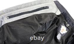 Harley davidson mens jacket XL TALL black gray orange mesh bar zip reflective
