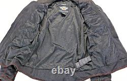 Harley davidson mens jacket XL black mesh bar shield riding armor pockets hdmc