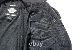 Harley davidson mens jacket XL black mesh bar shield riding armor pockets hdmc