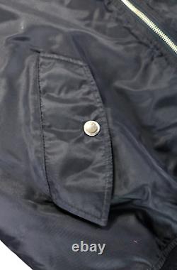 Harley davidson mens nylon bomber jacket XL black zip Bar Shield vintage USA vtg