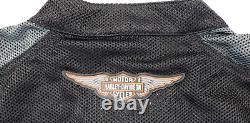 Harley davidson mens riding jacket 3XL black gray mesh pre luxe bar shield stock