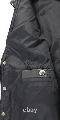 Harley davidson mens vest L black leather snap bar shield vintage Basic Skins
