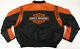 Harley Davidson Racing Jacket 3xl Nylon Black Orange Bar Shield 97068-00v Zip