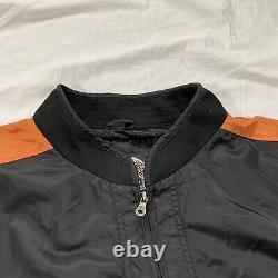Harley davidson racing jacket 4XL nylon black orange bar shield 97068-00V zip