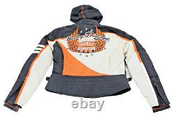 Harley davidson womens functional jacket S black hoodie armor pockets vents bar