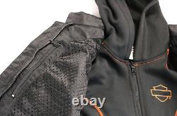 Harley davidson womens functional jacket S black hoodie armor pockets vents bar