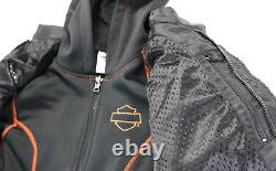 Harley davidson womens functional jacket S black hoodie armor pockets vents bar