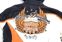 Harley davidson womens functional jacket S black hoodie armor pockets vents bar