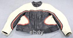 Harley davidson womens jacket 2W 2XL black cream orange leather Stylus eagle bar