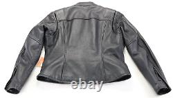 Harley davidson womens jacket L black leather Stock bar shield classic basic nwt