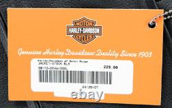 Harley davidson womens jacket L black leather Stock bar shield classic basic nwt