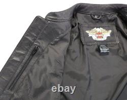 Harley davidson womens jacket L black leather Stock bar shield classic basic nwt