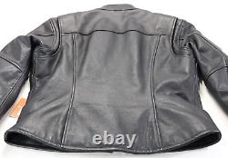 Harley davidson womens jacket L black leather Stock bar shield classic basic nwt