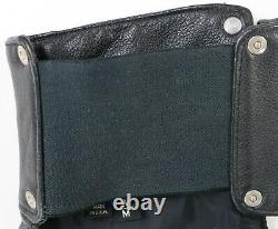Harley davidson womens leather chaps M black bar shield zip lined vintage USA