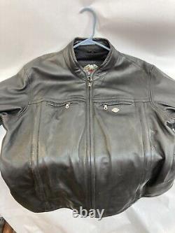 Harley factory bar and shield extra large leather jacket motorcycle coat nice