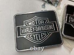 Harley nos 90974-79 bar and shield saddlebag badges emblems trim plates