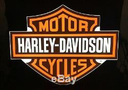 Large Harley Davidson Bar and Shield Lighted Sign