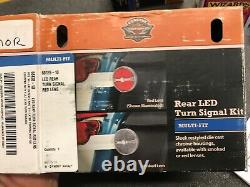 Led Rear Turn Signal Red Lens 68128-10 Bar Shield Flstc Touring Ultra Bagger