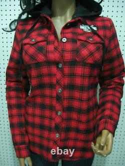 M nwt Harley-Davidson Women's Bar & Shield Flannel Plaid Quilted Shirt Jacket