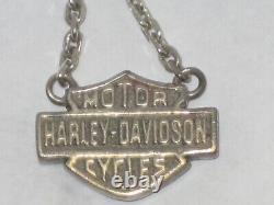 MOD Harley-Davidson 16Adjustable Necklace Bling Bar&Shield Charm Silver HDN0148