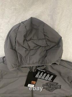 Men's 2X-Large Harley Davidson Men's Bar & Shield Hooded Puffer Blackened Pearl