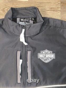 Men's Harley Davidson Bar & Shield Soft Shell Black Woven Jacket Size XL NEW