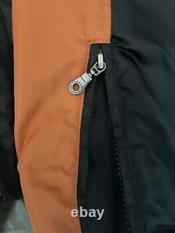 Men's Harley Davidson Nylon Jacket Bar & Shield Orange and Black Coat Size L