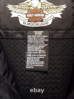 Mens Harley Davidson Jacket Black Orange Nylon Bomber Bar & Shield Racing XL