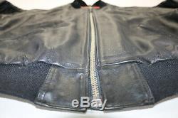 Mens harley davidson jacket leather bomber 2xl xxl black embossed bar shield