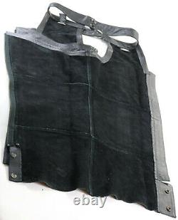 Mens harley davidson leather chaps 2XL black stock 98090-06VM bar shield snaps