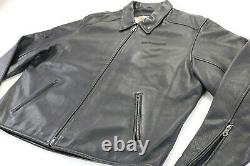 Mens harley davidson leather jacket 3XL black Open Road embossed bar shield zip