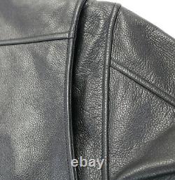 Mens harley davidson leather jacket 3XL black Open Road embossed bar shield zip