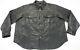 Mens Harley Davidson Leather Shirt Jacket 2xl Black Bar Shield Snap 98111-98vm