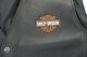 Mens Harley Davidson Leather Vest 4xl Black Orange Stock Bar Shield Snap Up Nwt